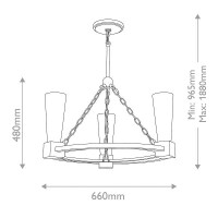 Elstead Elstead Lighting Kristy Kronleuchter  Goldfarben KRI