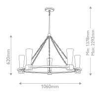Elstead Elstead Lighting Kristy Kronleuchter  Goldfarben KRI