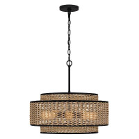 Quoizel Teton Pendelleuchte Schwarz QZ-TETON-5P-MBK 2