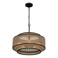 Quoizel Teton Pendelleuchte Schwarz QZ-TETON-5P-MBK 3