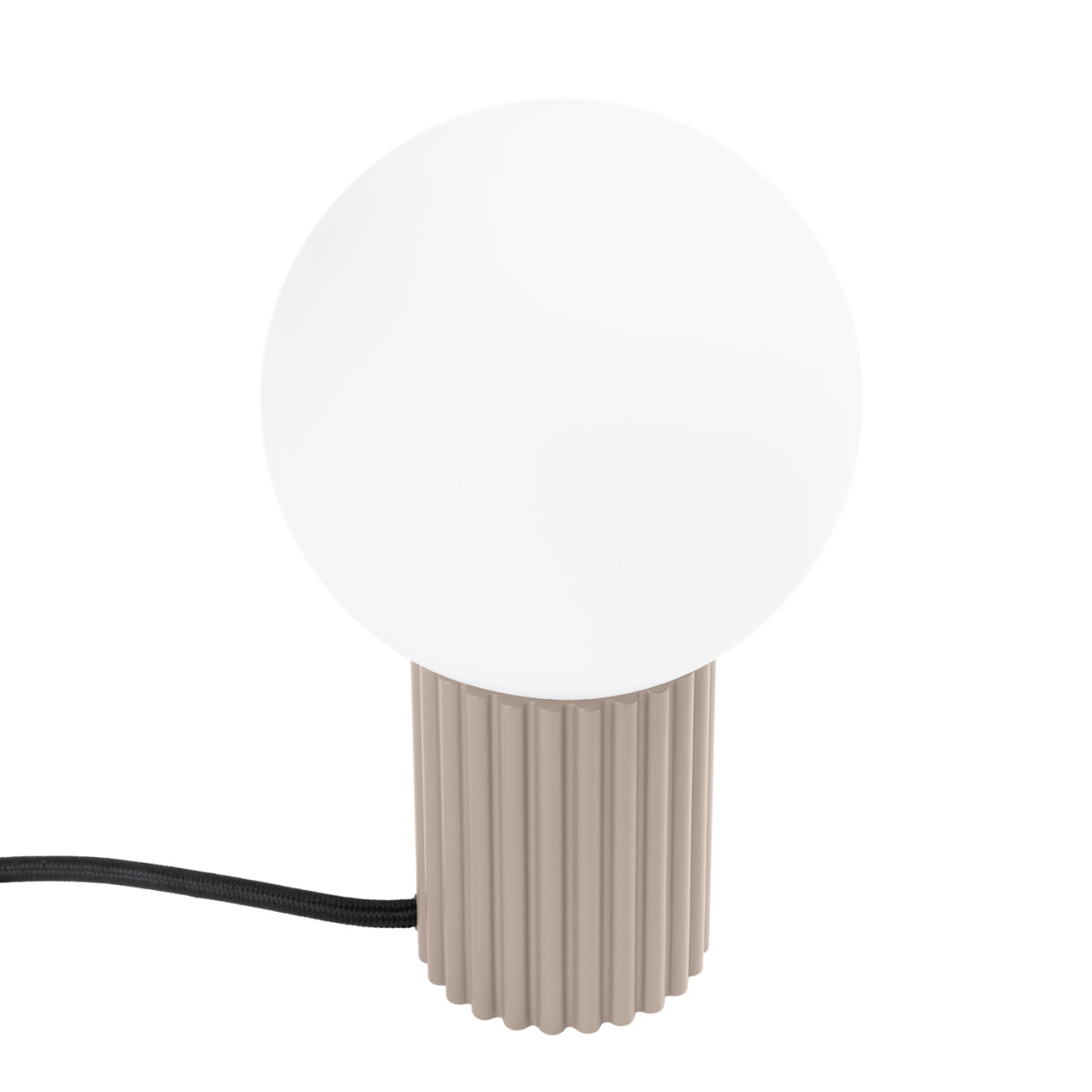 Tischlampe Halo taupe grau-braun G9