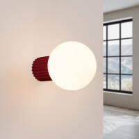 Sollux Wandleuchte HALO burgunderrot IP44 3