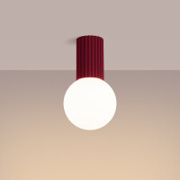 Sollux Plafond HALO burgunderrot IP44 3
