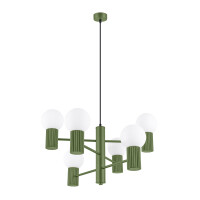 Sollux Kronleuchter HALO 6 olivgrün gallery