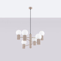 Sollux Kronleuchter HALO 6 taupe 2