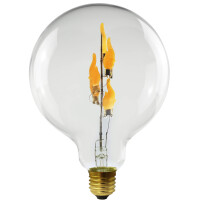LED Globe 125 Fire Flame up klar E27 1 W productbox