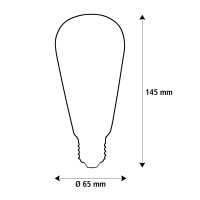 LED Rustika big Fire Flame down klar E271 W 60 Lm 3