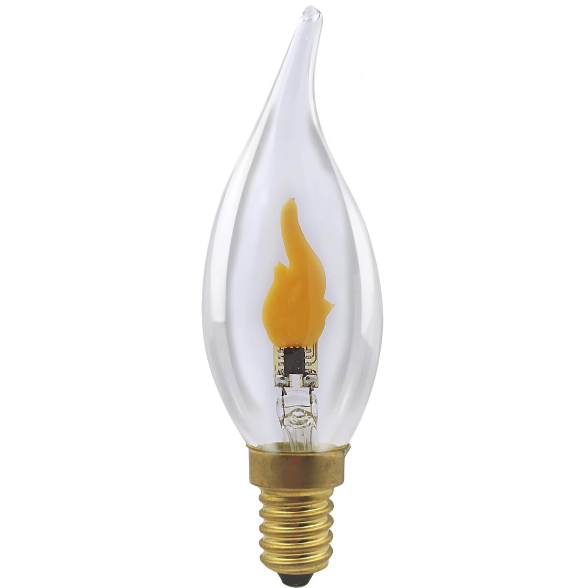 LED Rustika Kerze Windstoß Fire Flame klar E14 0,2 W 60Lm