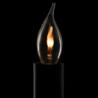 LED Rustika Kerze Windstoß Fire Flame klar E14 0,2 W  