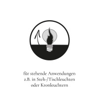 LED Rustika Kerze Windstoß Fire Flame klar E14 0,2 W  