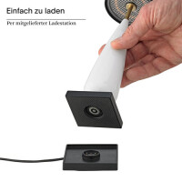 Akku-Tischleuchte Thala keramikweiss/schwarz IP65 4