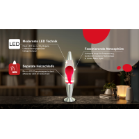 LED Lavalampe Rot 40 cm 4