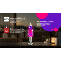 LED Lavalampe Rosa 40 cm 3