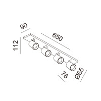 Fabas Luce Modo Strahler 3451-80-212 Aluminium gebürste