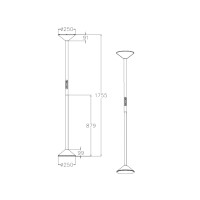 Fabas Luce Tratto Stehleuchte 3786-10-104 Rot IP20 2