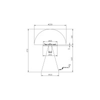 Fabas Luce Blip Tischleuchte 3790-30-355 Sandfarben IP20 2