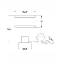 Fabas Luce Flick Tischleuchte 3792-30-126 Grau transparent I