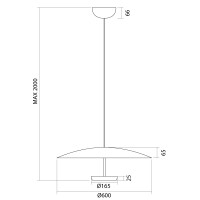 Fabas Luce Yuko Pendelleuchte 3803-45-102 Weiß IP20 2