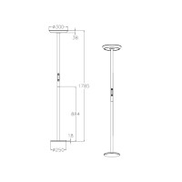 Fabas Luce Fizz Stehleuchte 3807-10-282 Anthrazit IP20 2