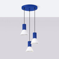 Sollux Pendelleuchte ESTRIA 3P weiß/ultramarin SL.1875