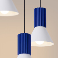 Sollux Pendelleuchte ESTRIA 3P weiß/ultramarin SL.1875