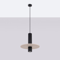 Sollux Pendelleuchte PELTA 1 schwarz/beige SL.1882 3