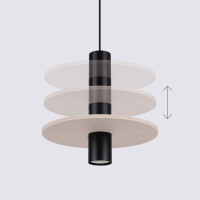 Sollux Pendelleuchte PELTA 1 schwarz/beige SL.1882 5