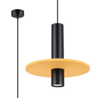 Sollux Pendelleuchte PELTA 1 schwarz/gel gallery