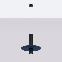 Sollux Pendelleuchte PELTA 1 schwarz/marineblau SL.1884 3