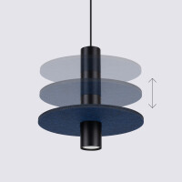 Sollux Pendelleuchte PELTA 1 schwarz/marineblau SL.1884 5