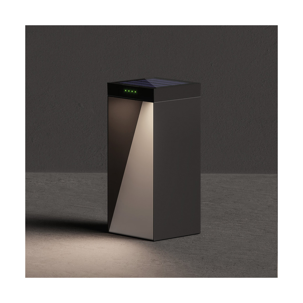 Klewe Milio Akku Solarleuchte graphitgrau 120° Abstrahlwinkel