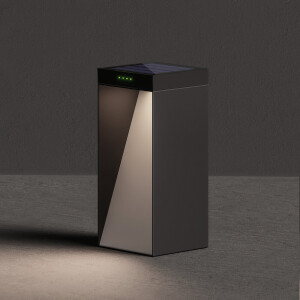 Klewe Milio  Akku Solarleuchte graphitgrau 120° Abstrahl
