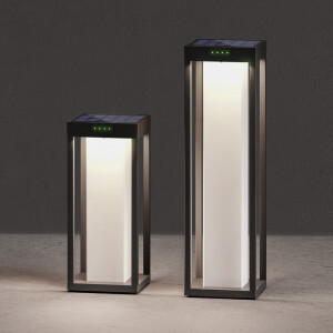 Klewe Radia Mini Moon Akku Solarleuchte graphitgrau