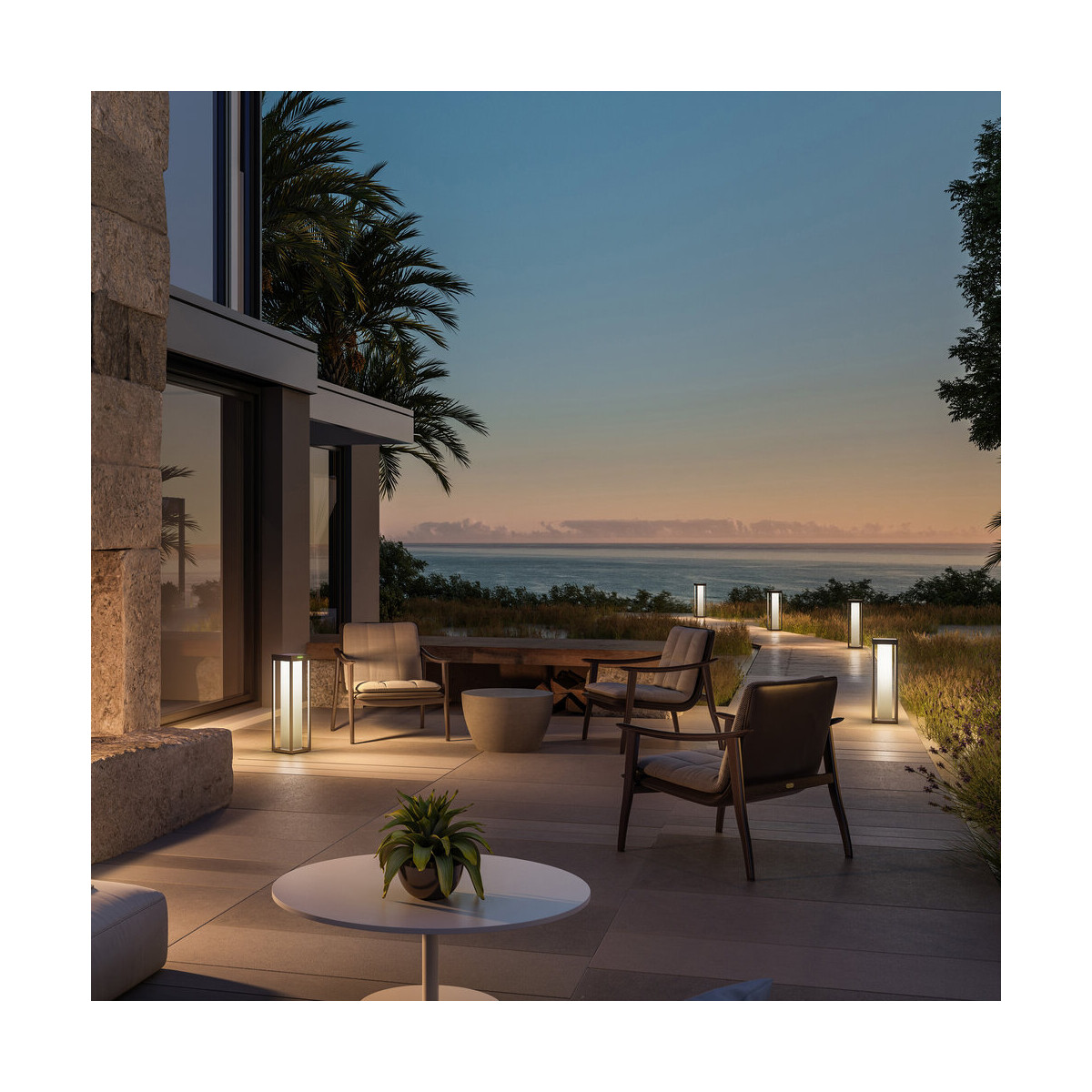 6976853441380 - Klewe Radia Maxi Moon Akku Solarleuchte graphitgrau