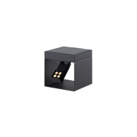 Klewe Alea Qube  Akku Solarleuchte graphitgrau 3