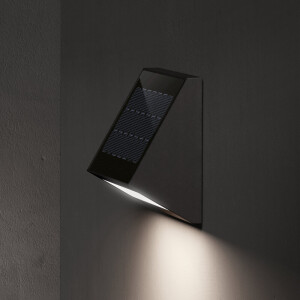 Klewe Ecostep Akku Solarleuchte graphitgrau