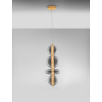Nova Luce 9186952 NAVI Pendelleuchte Gold / Rauch 4