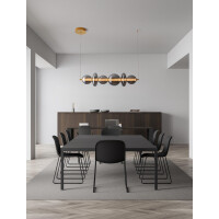 Nova Luce 9186954 NAVI Pendelleuchte Gold / Rauch 2