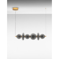 Nova Luce 9186954 NAVI Pendelleuchte Gold / Rauch 3