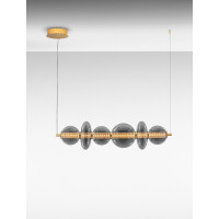Nova Luce 9186954 NAVI Pendelleuchte Gold / Rauch 4