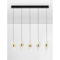 Nova Luce 9186940 SENECA Pendelleuchte Schwarz / Gold 4