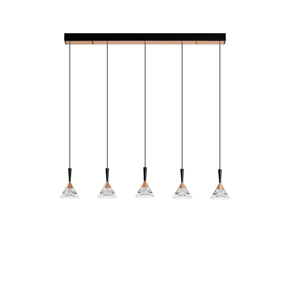 5212017452832 - 9186964 PALUZ Pendelleuchte Schwarz   Rose Gold