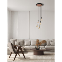 Nova Luce 9186965 PALUZ Pendelleuchte Schwarz / Rose Gold 2