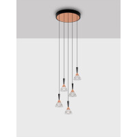Nova Luce 9186965 PALUZ Pendelleuchte Schwarz / Rose Gold 3