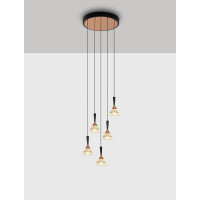Nova Luce 9186965 PALUZ Pendelleuchte Schwarz / Rose Gold 4