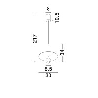 Nova Luce 9870046 EDEM Pendelleuchte Blau/Grau 6