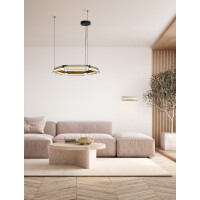 Nova Luce 9009132 APNEA Pendelleuchte Schwarz/Gold 2