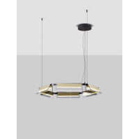 Nova Luce 9009132 APNEA Pendelleuchte Schwarz/Gold 4