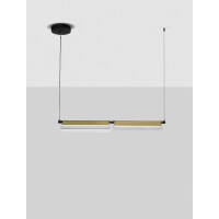 Nova Luce 9009133 APNEA Pendelleuchte Schwarz/Gold 4