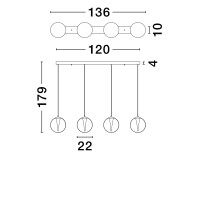 Nova Luce 9416941 GALEO Pendelleuchte Gold 6